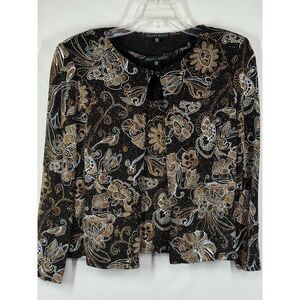 B2 - Helene Blake 2 Piece Glitter Tank Jacket Set Size Medium